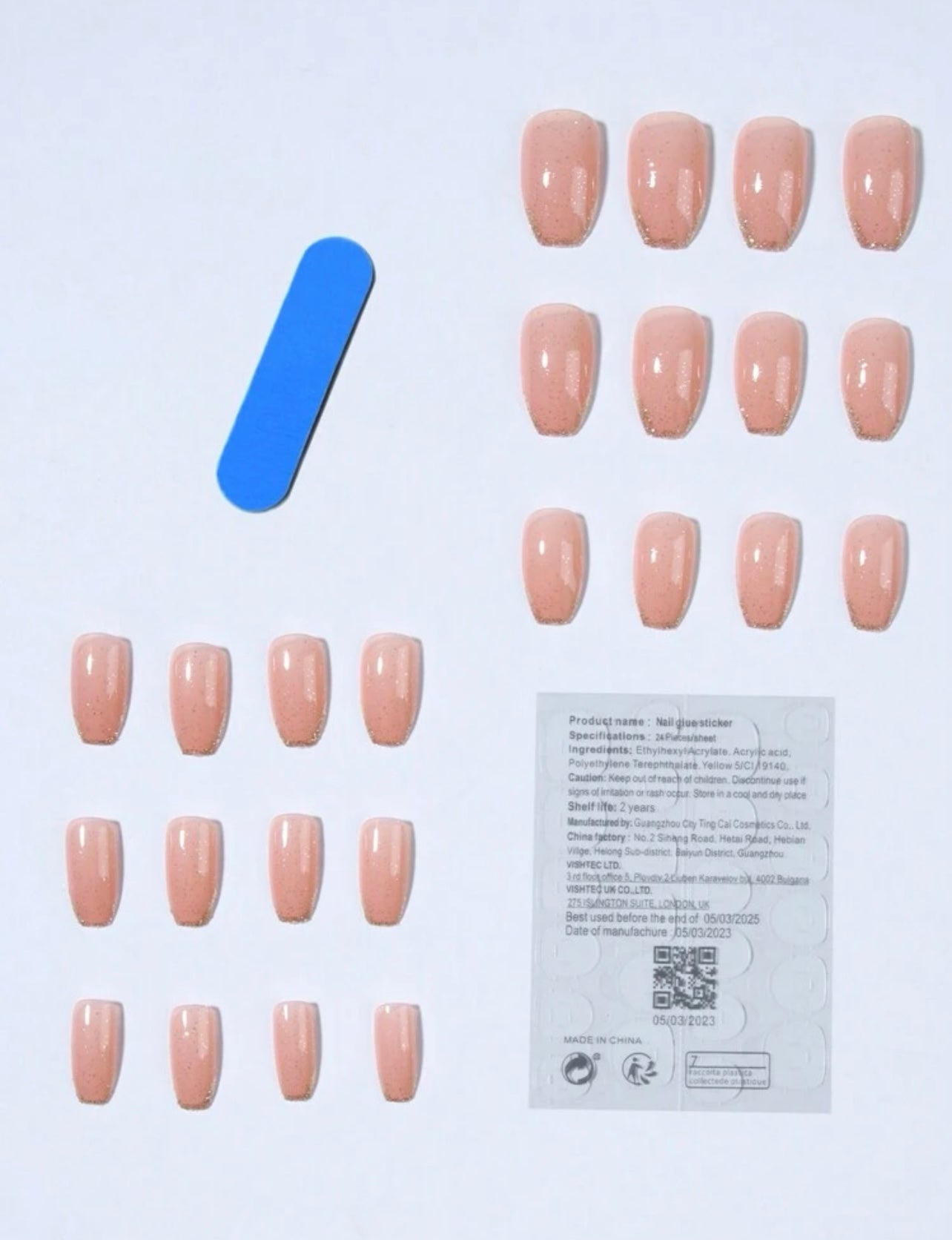 Short coffin glitter  pressons