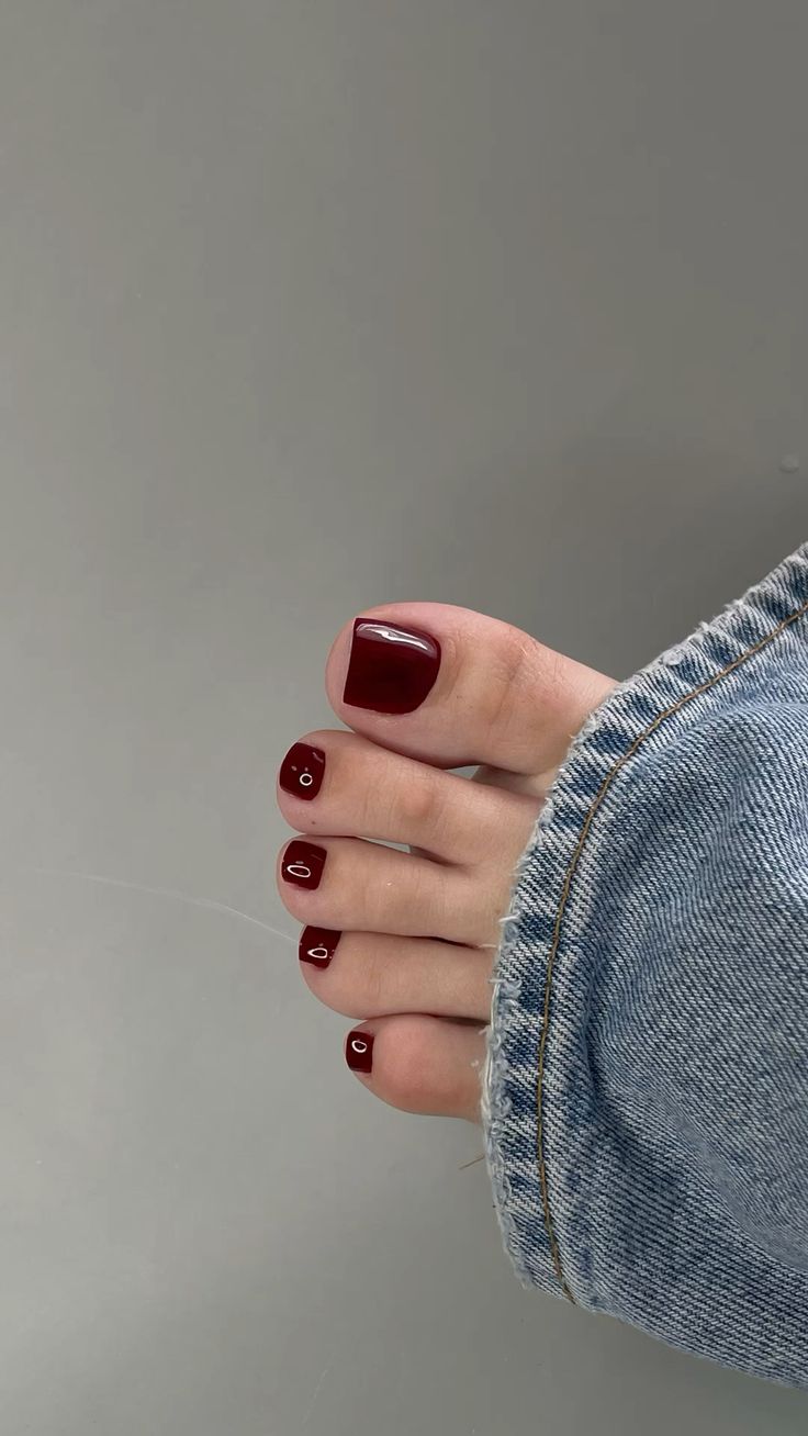 Trending Deep Cherry Square (hand & toe nail set)