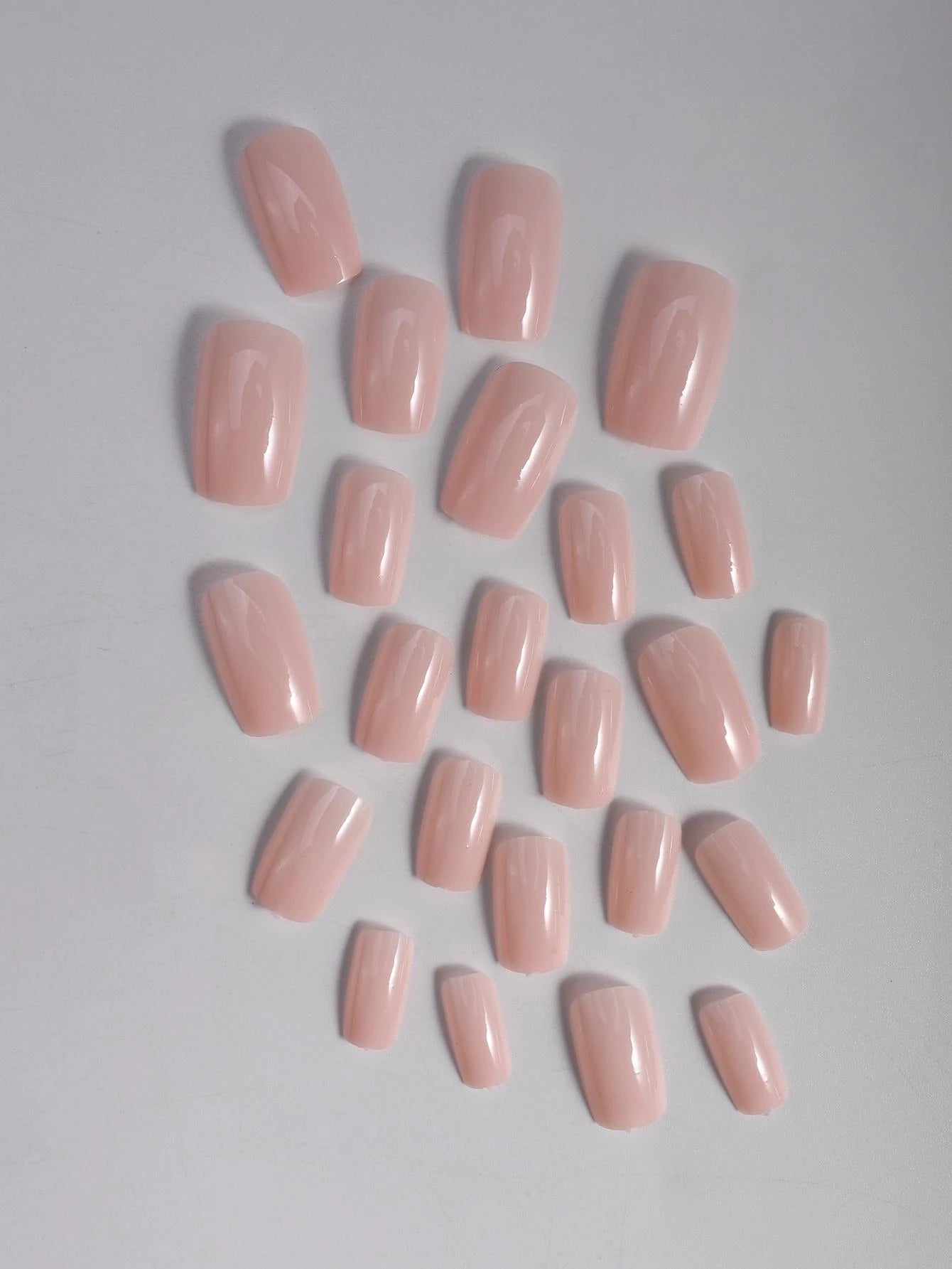 Glossy Nude Short Square Pressons