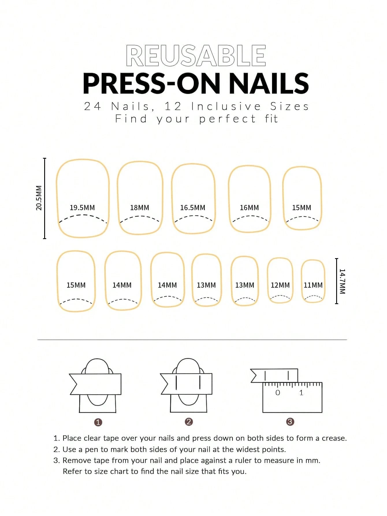 Short Almond Red French Tips Fashion Press-On Nails