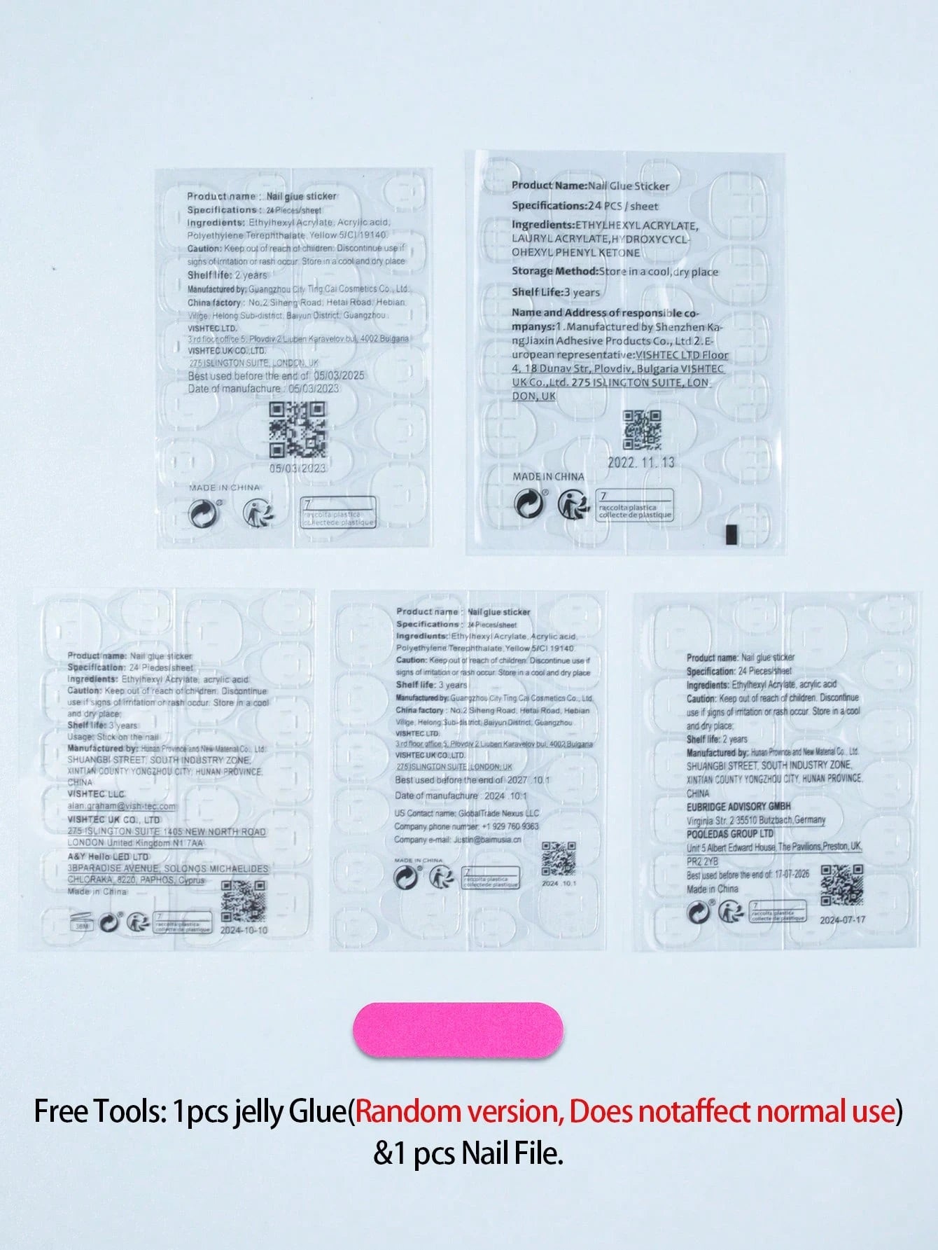 Purple Baby Boomer Almond Shape Press Ons