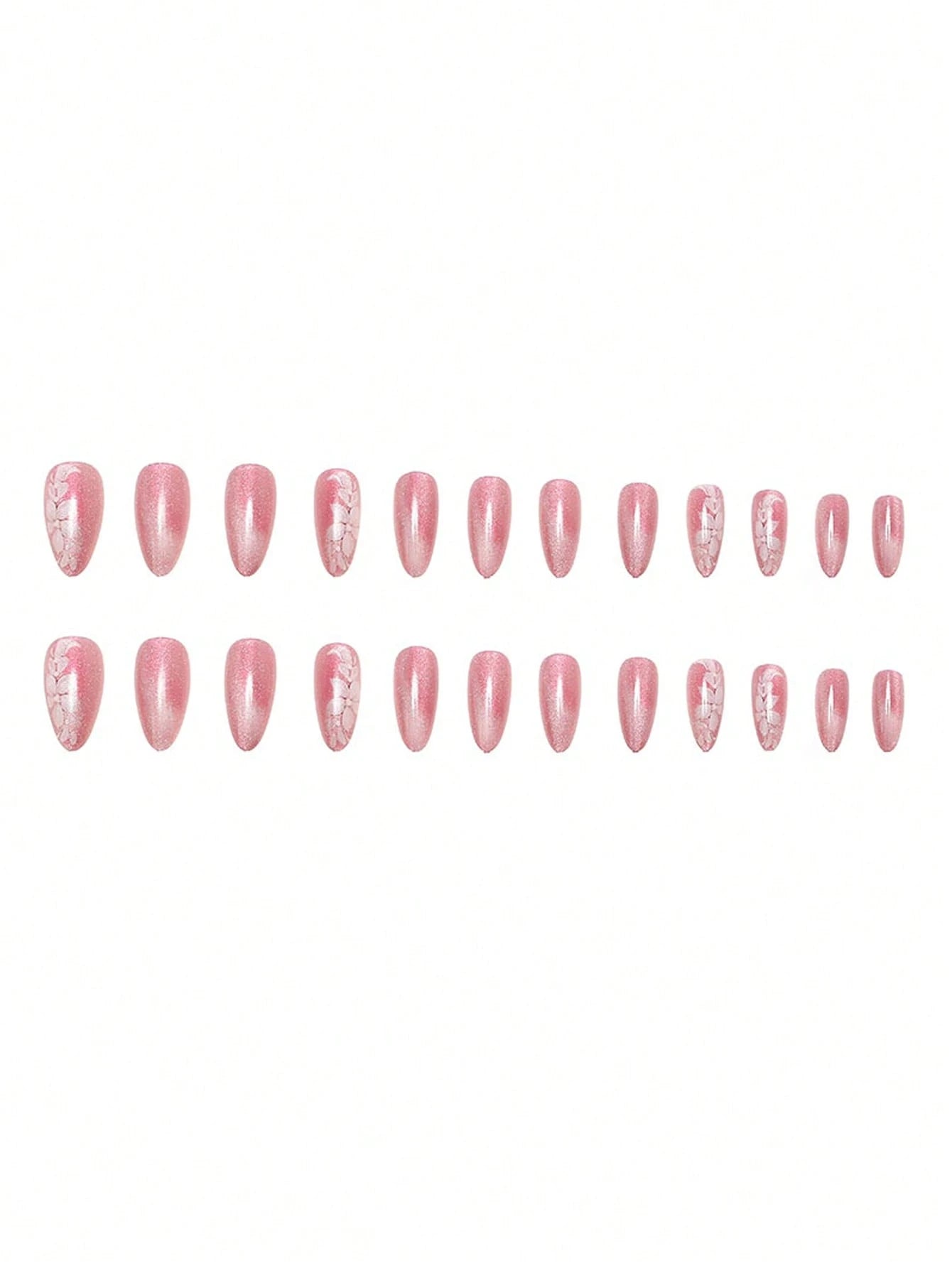 Pink Daisy Ombre Almond Shape Press Ons