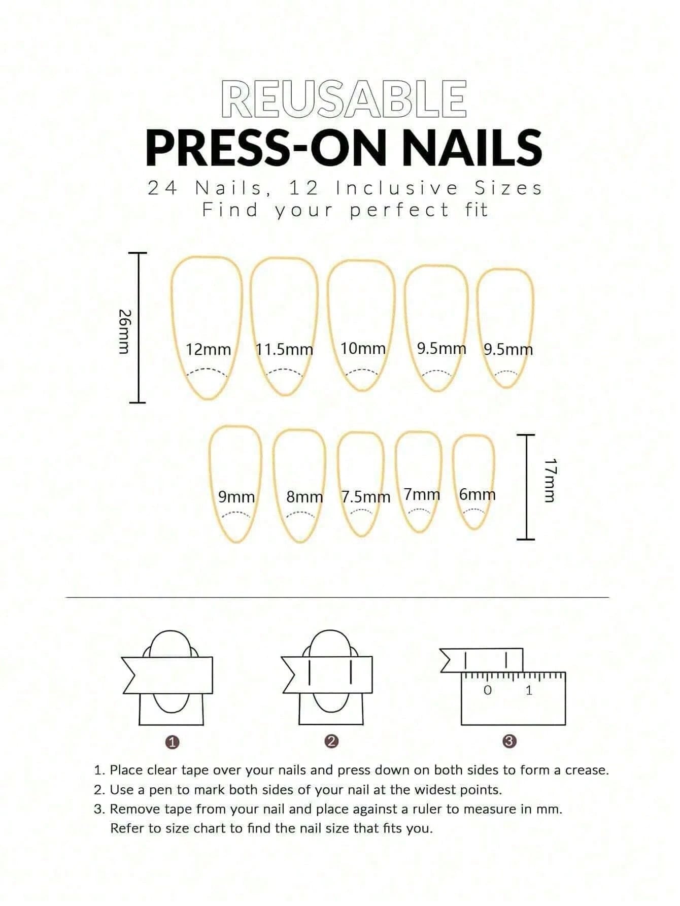 Ocean & Floral Almond 3D Press-on Nails