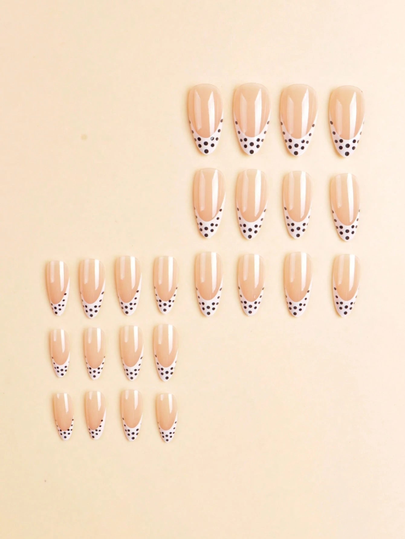 Luxury French Style Polka Dot Press-on Nails