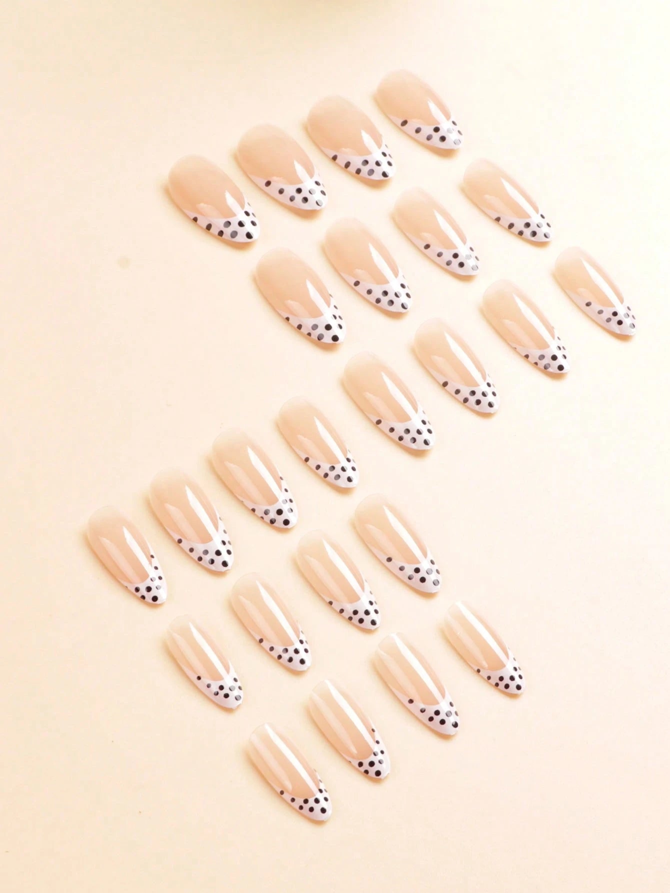 Luxury French Style Polka Dot Press-on Nails