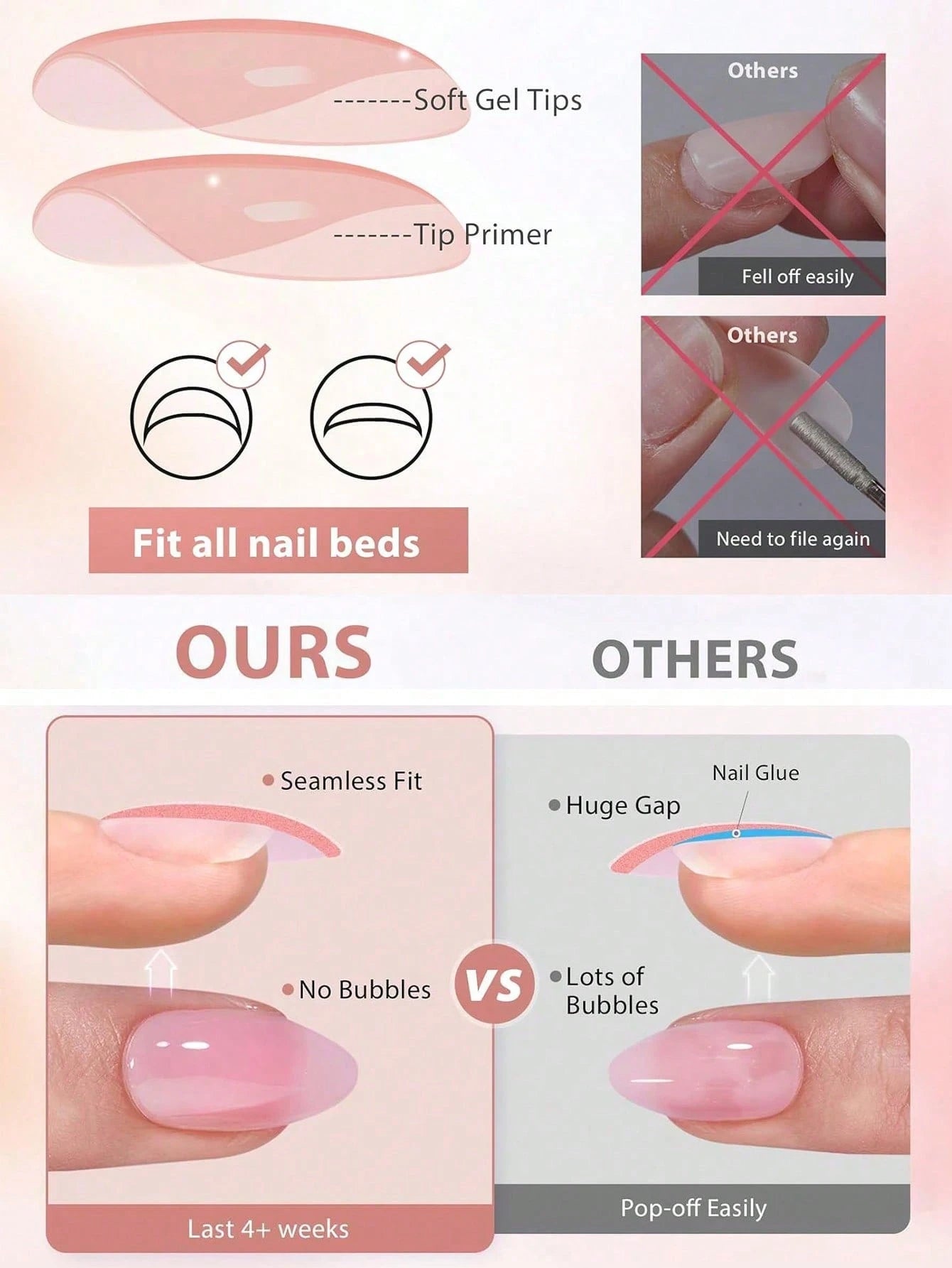 Short Oval Lotus Pink Cat Eye Press-On Nails