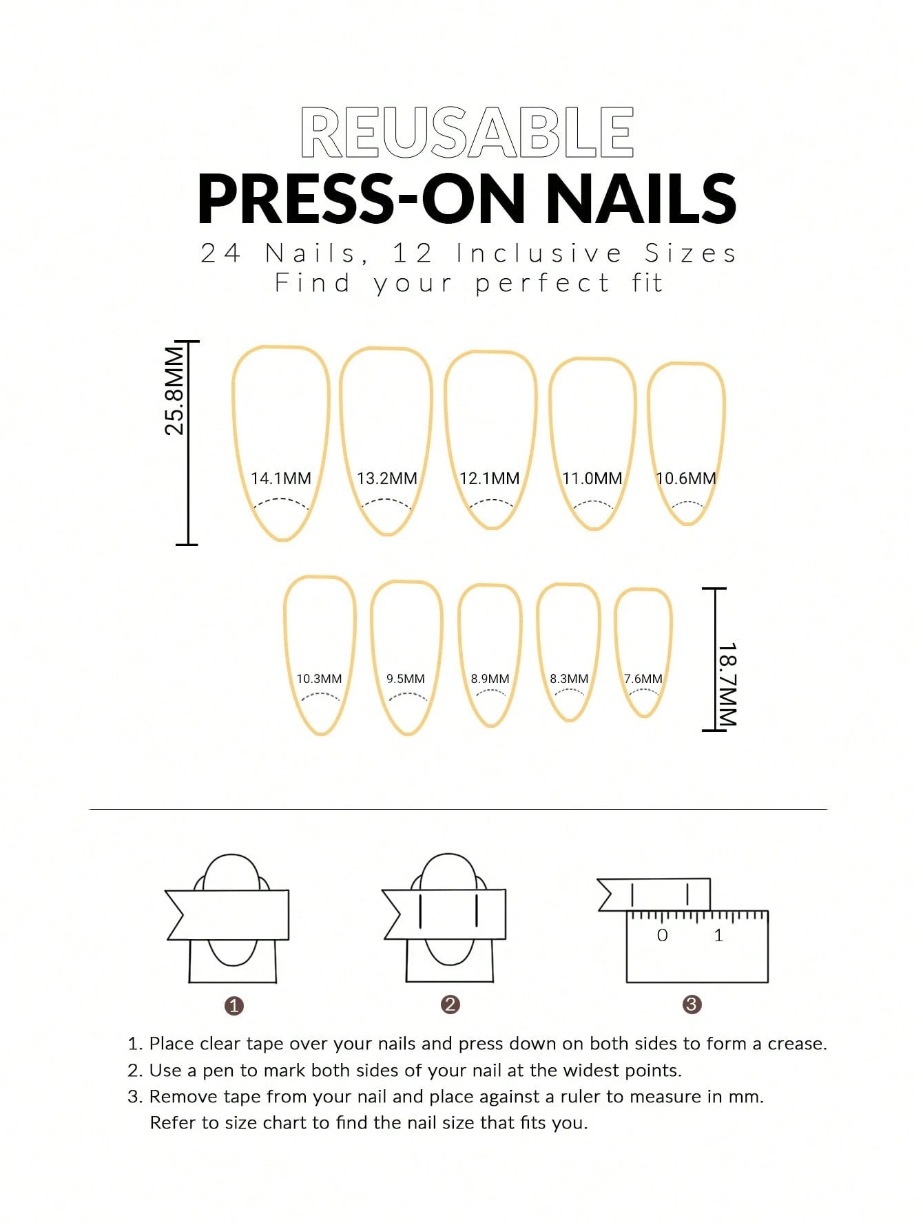 Almond-Shaped Brown White Polka Dot Cat Eye Press-On Nails