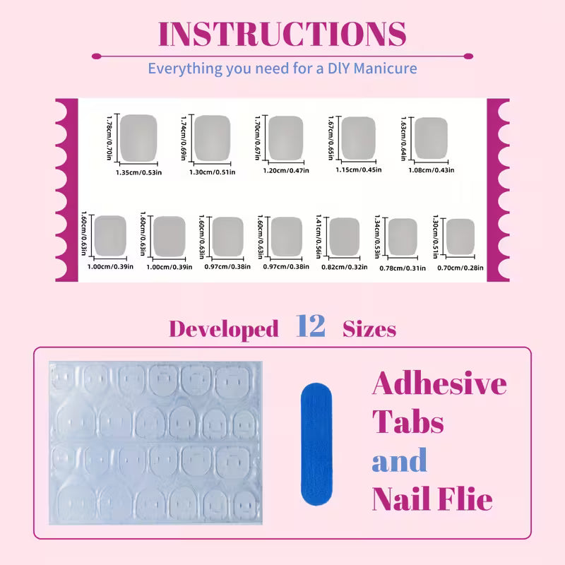 Short Square White French Press on Nails