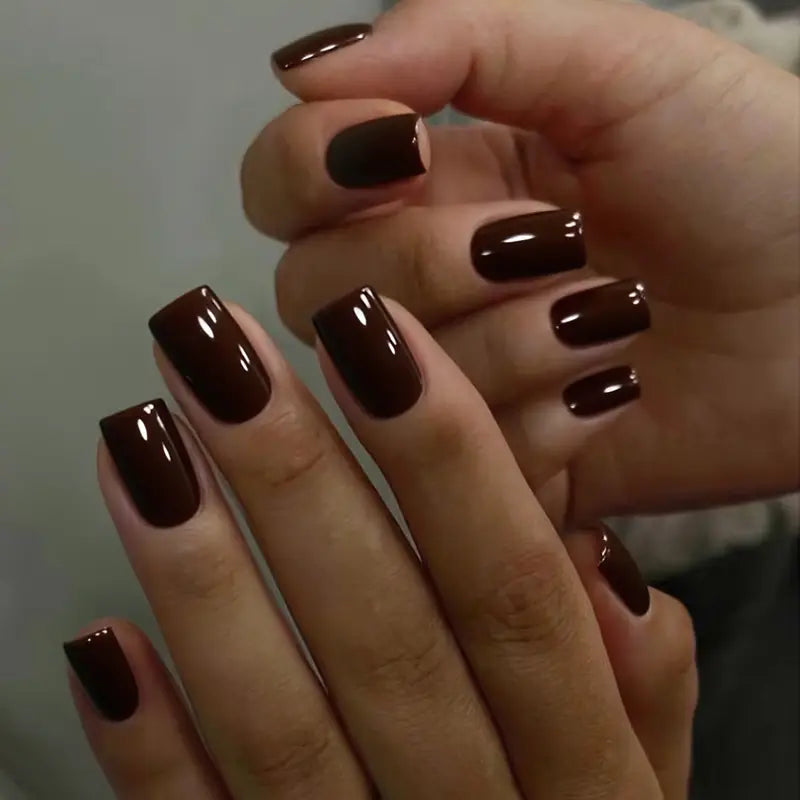 Dark Brown/Choco Short Medium Square Pressons