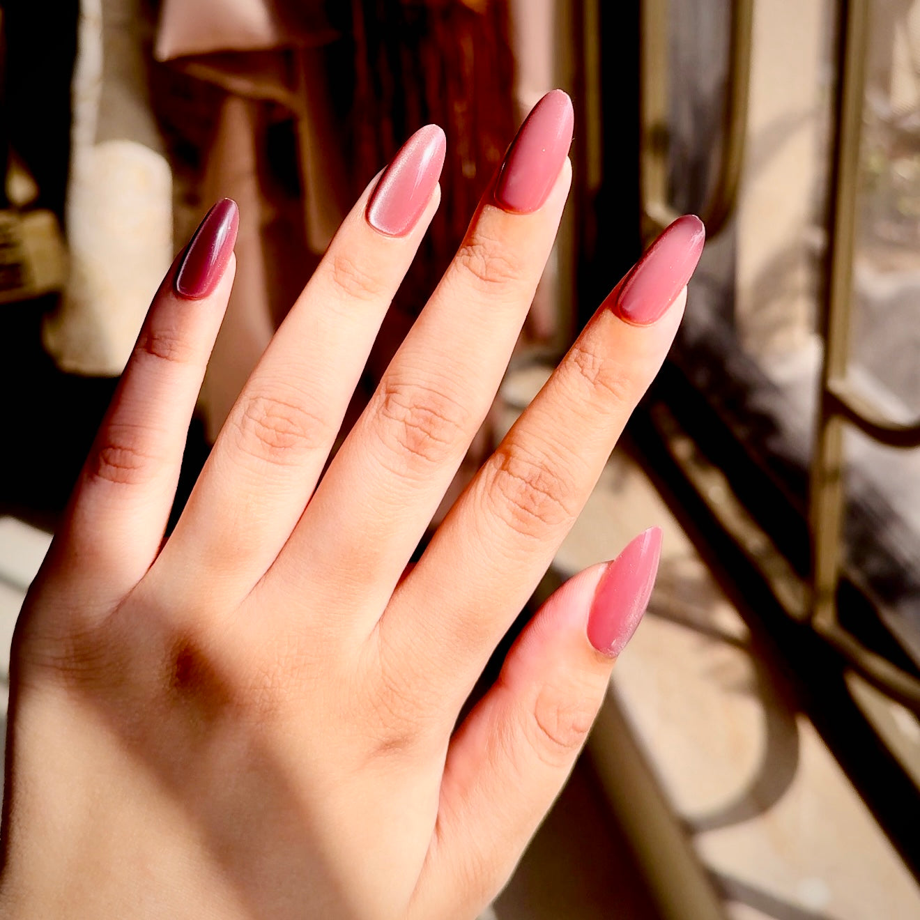 Premium Plum Cat eye Pressons