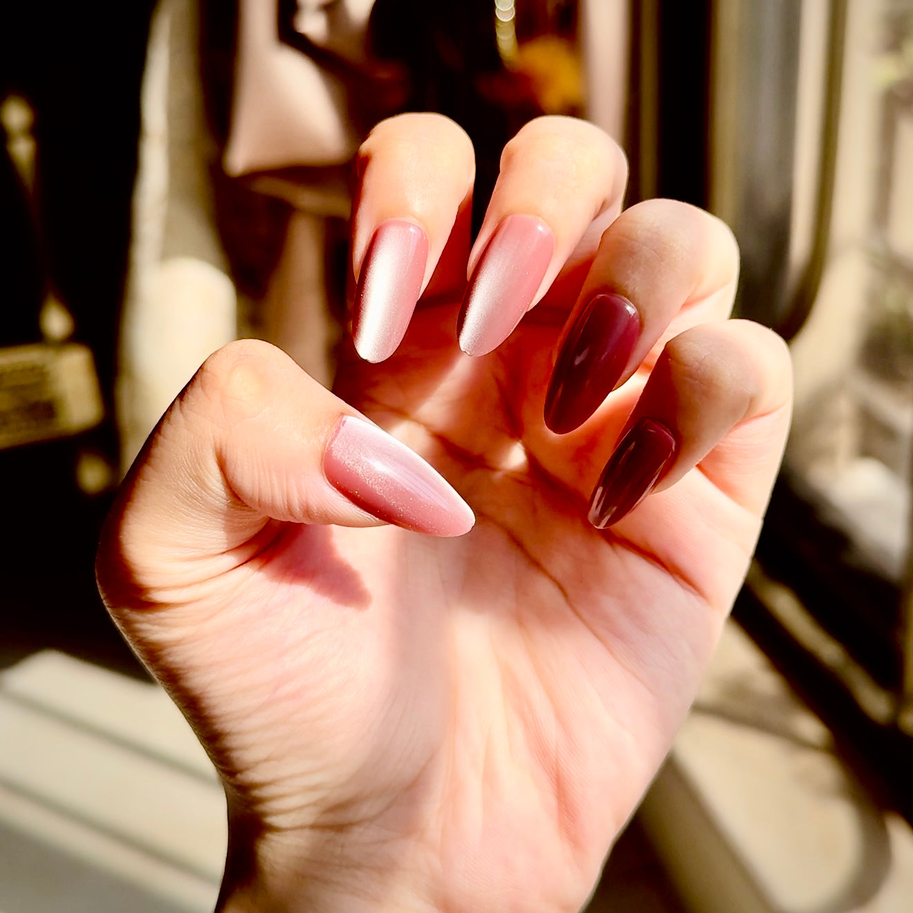 Premium Plum Cat eye Pressons