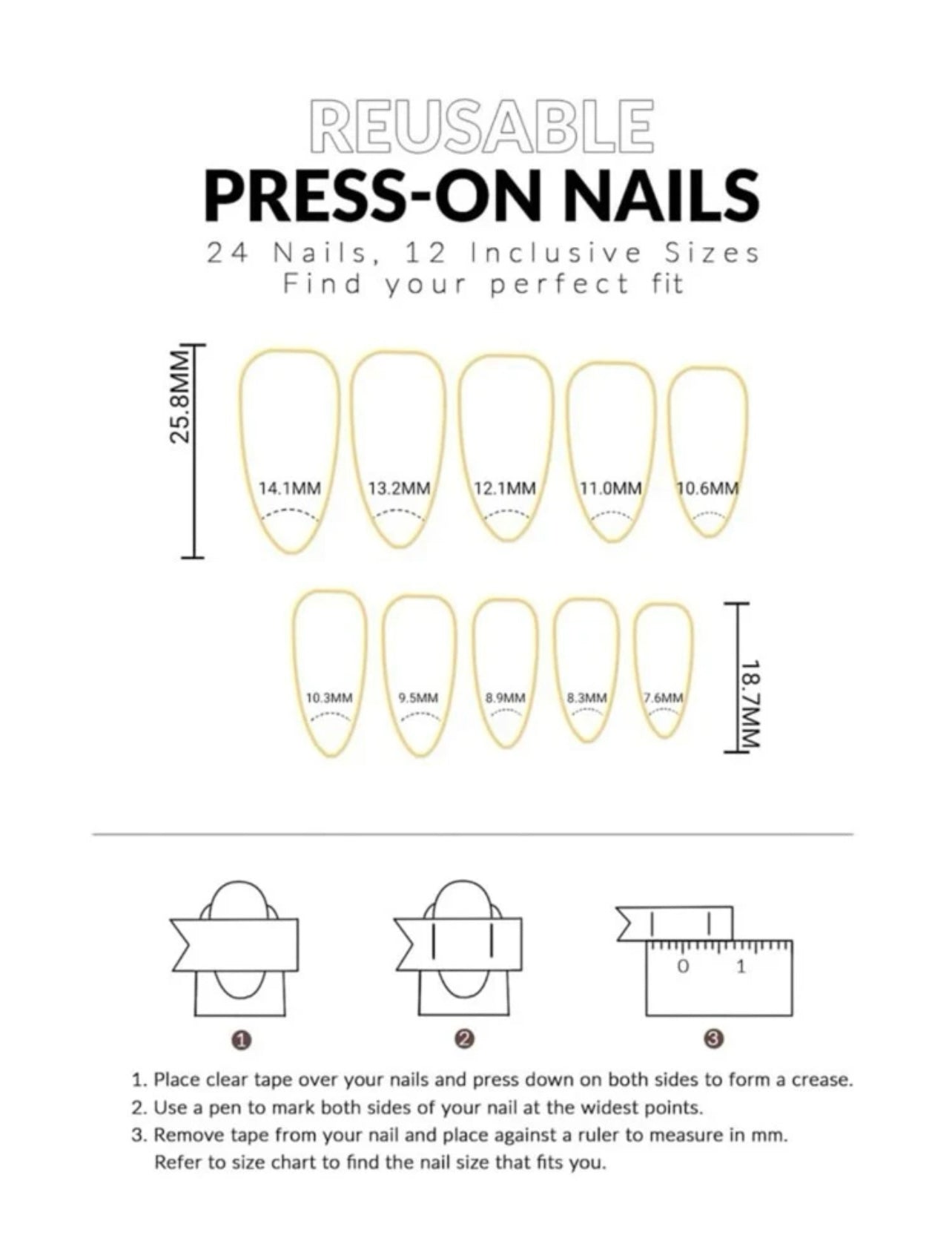 Long Stiletto Black French Flowers Pattern Press on Nails