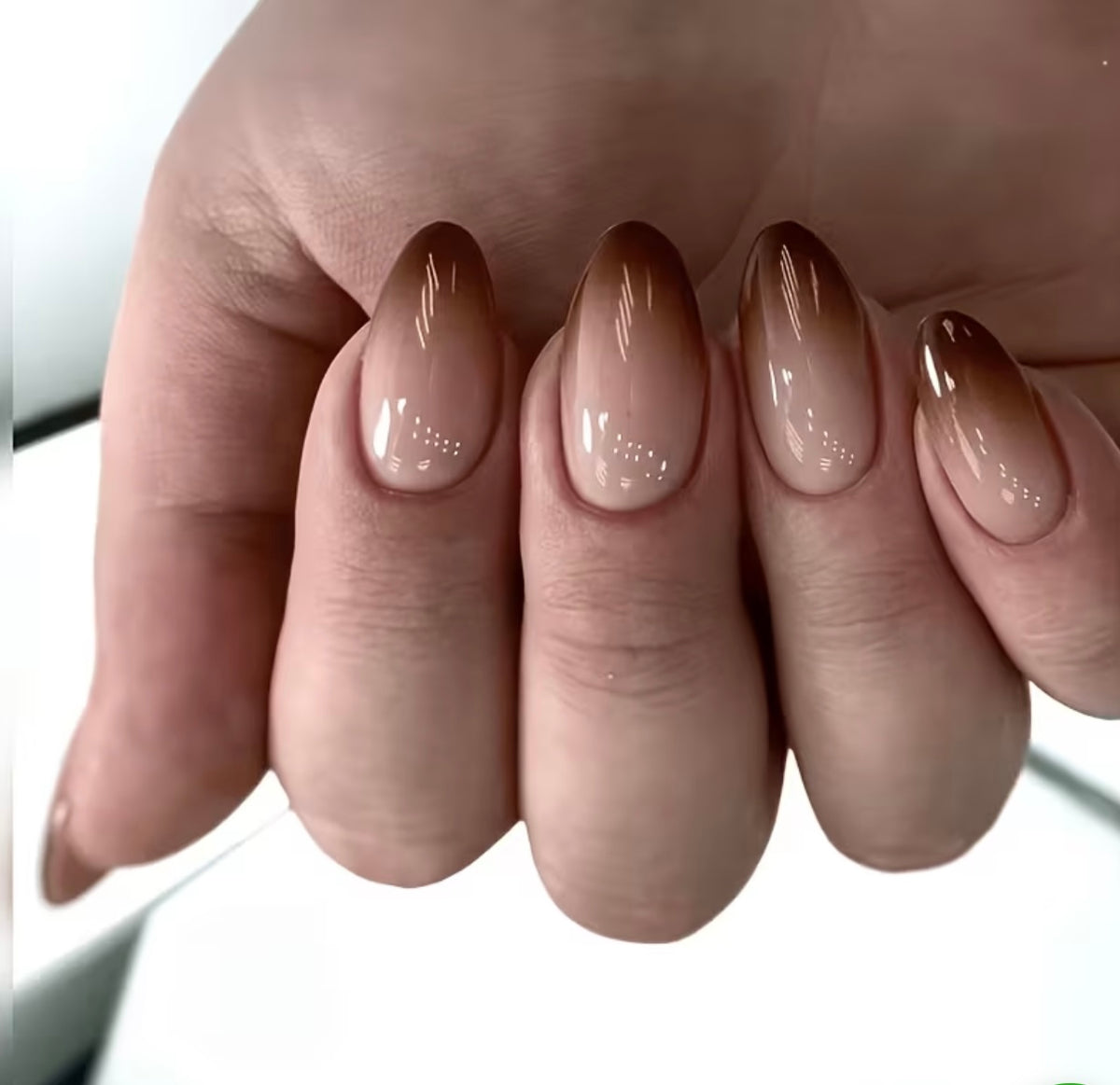 Trendy Fall Style Ombre Almond Shape Press-ons