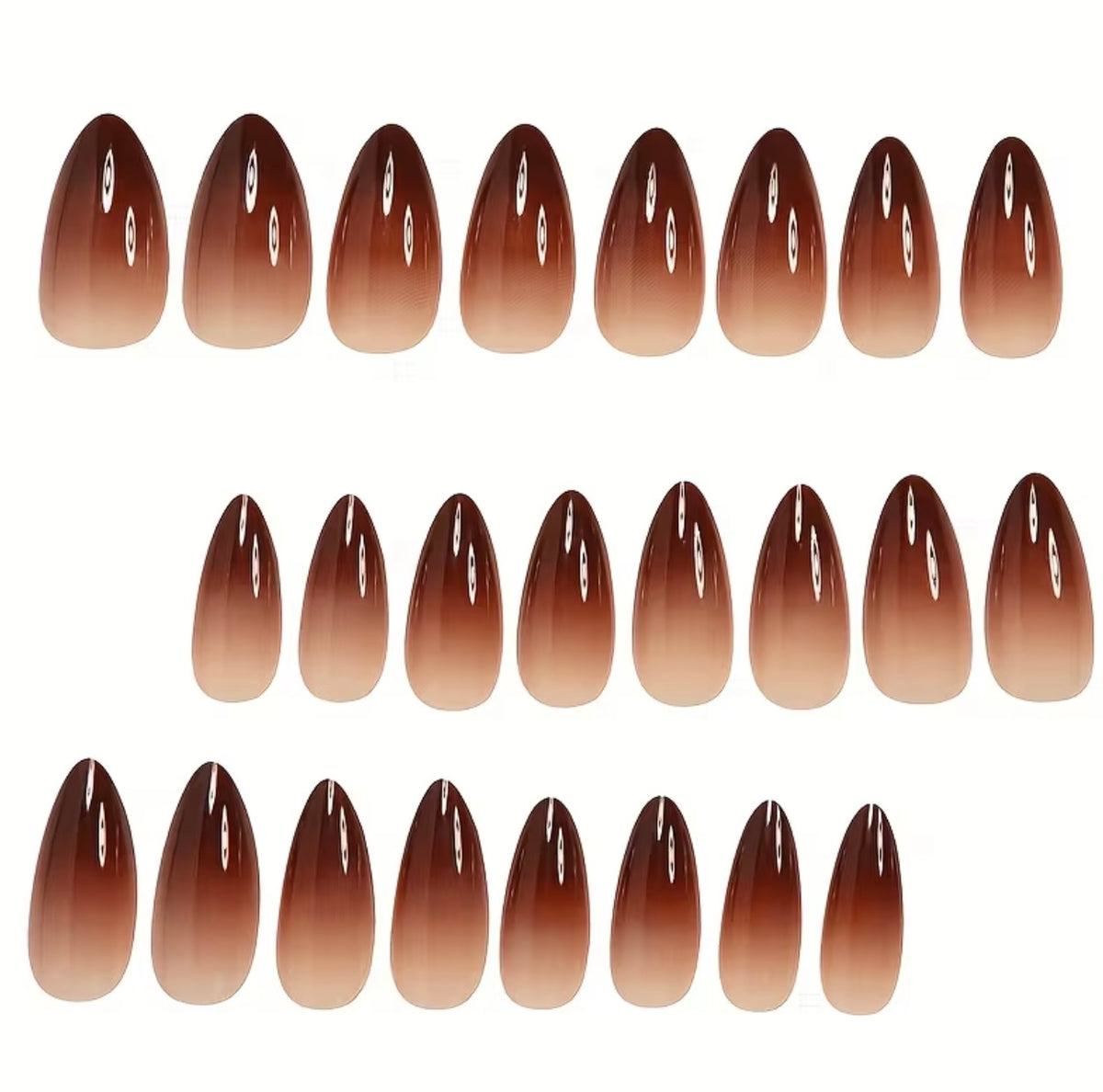 Trendy Fall Style Ombre Almond Shape Press-ons