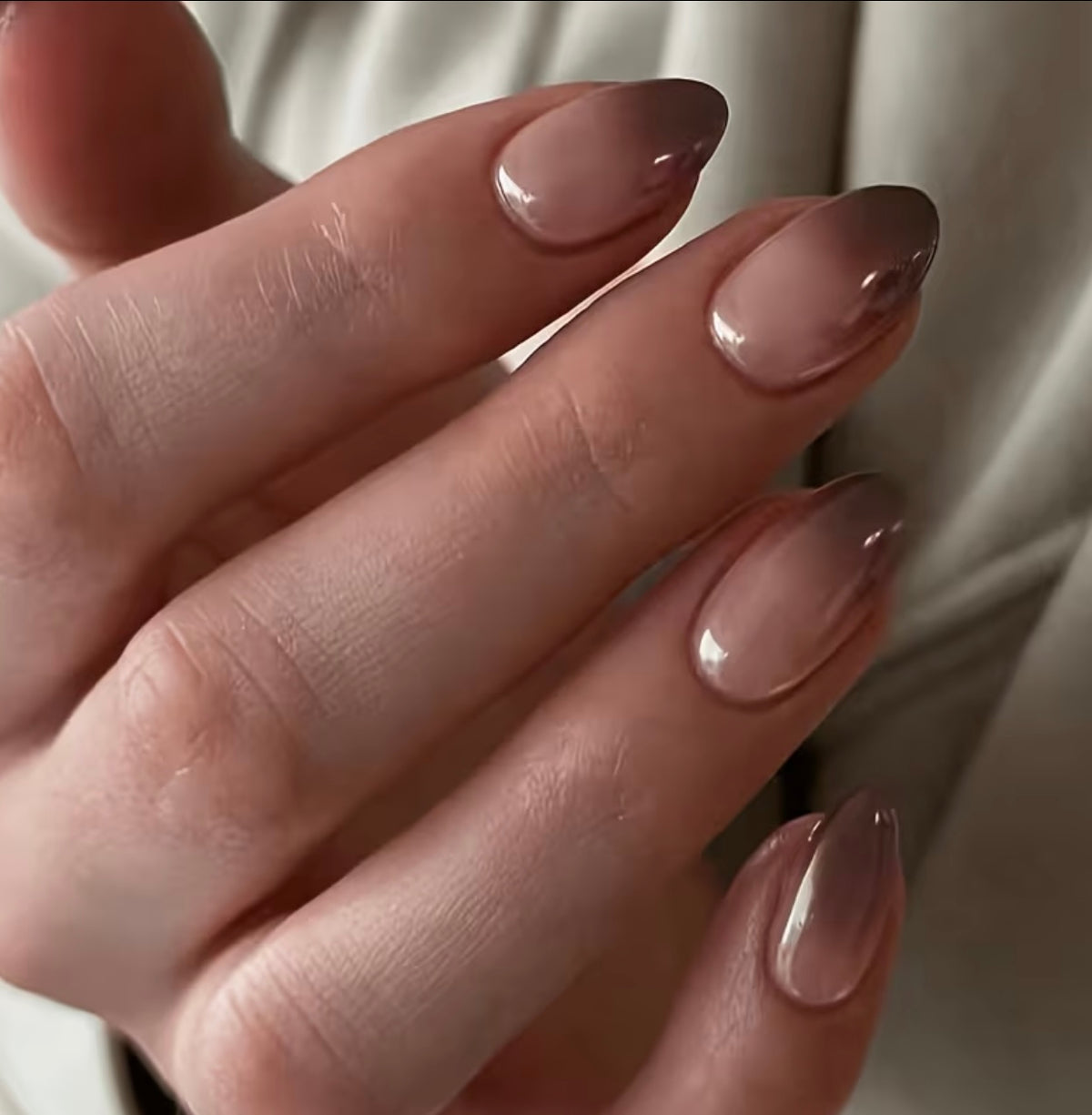 Trendy Fall Style Ombre Almond Shape Press-ons