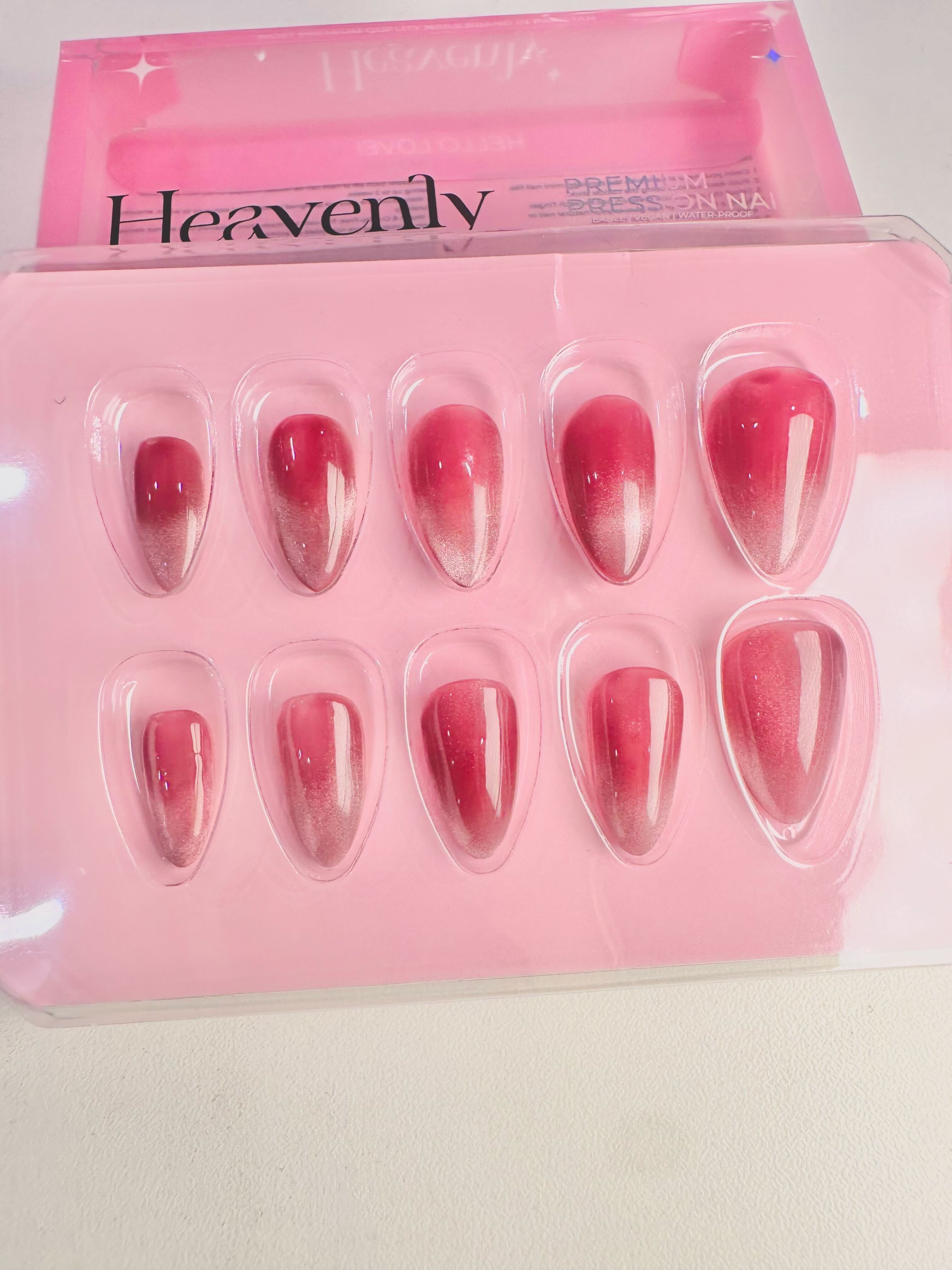 Handmade Nails 003 - Pink Ombre Cat-Eye