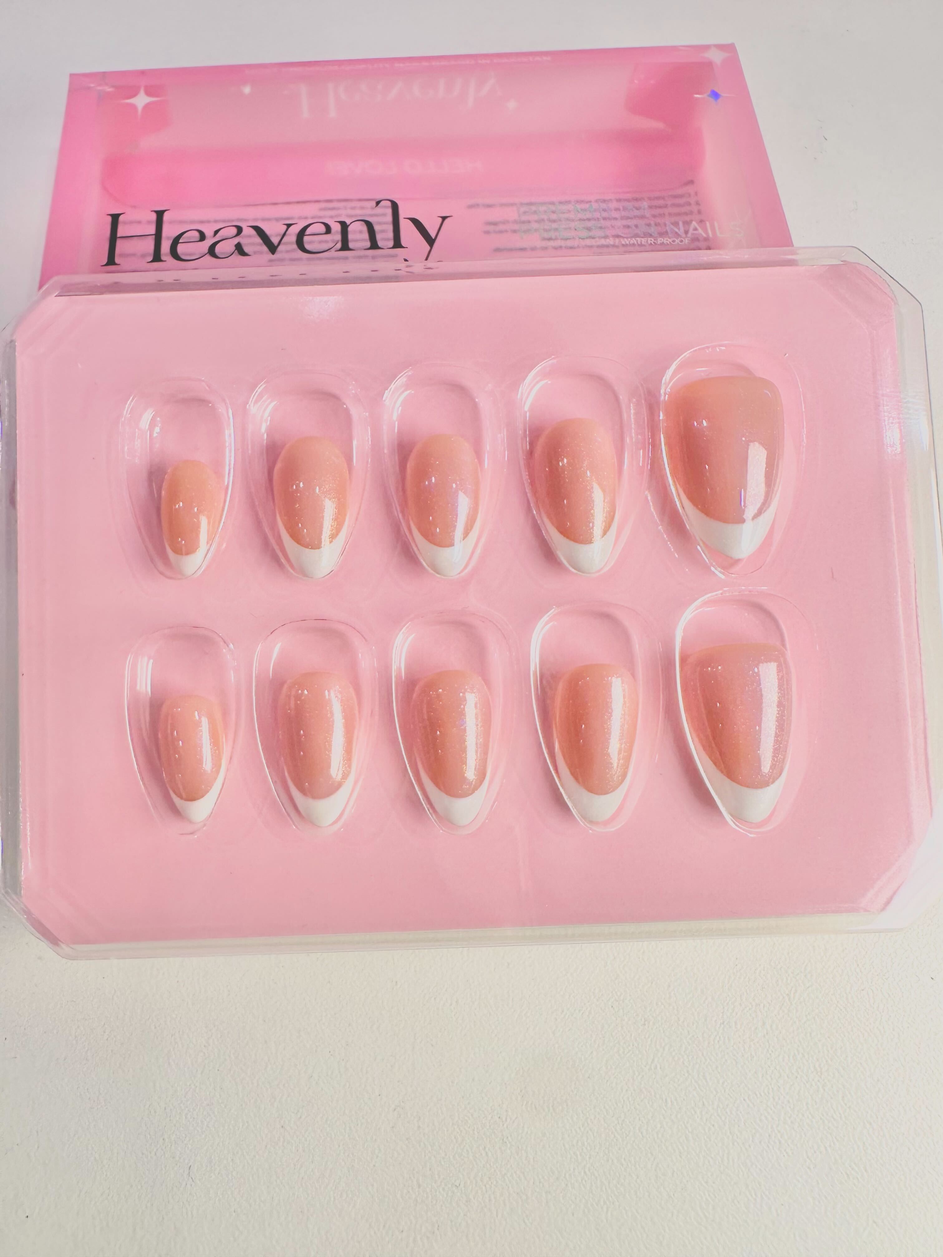 Handmade Nails 002 - Glittery French Tips