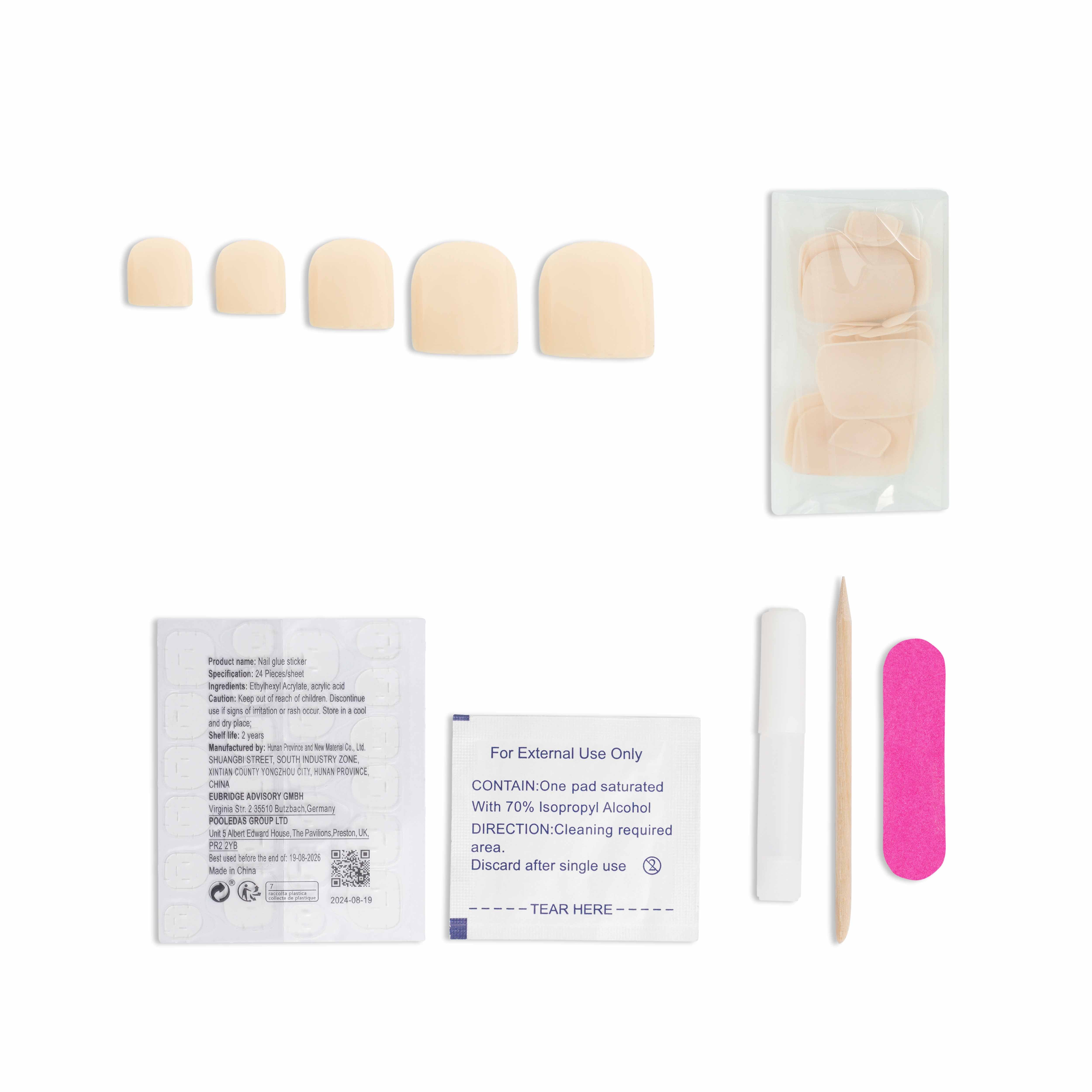 Natural Beige Toe Pressons