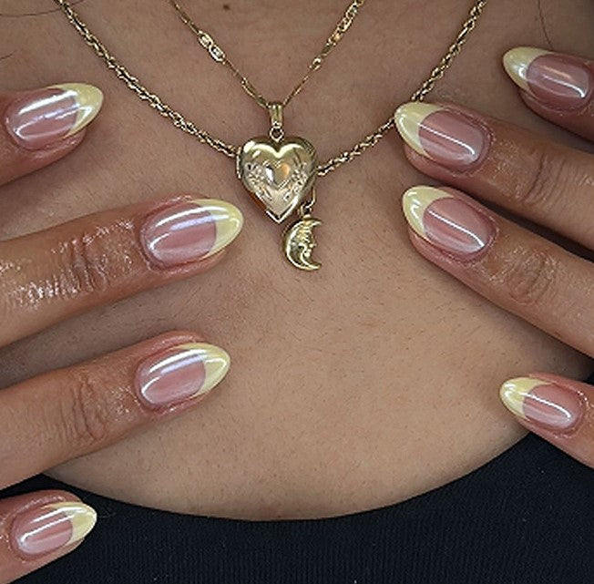 Golden Hour French Tips Press-On Nails
