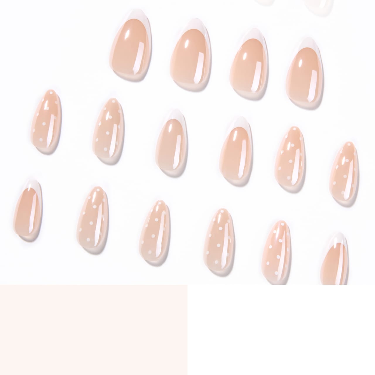 Chrome Polka French Tips Press-On Nails