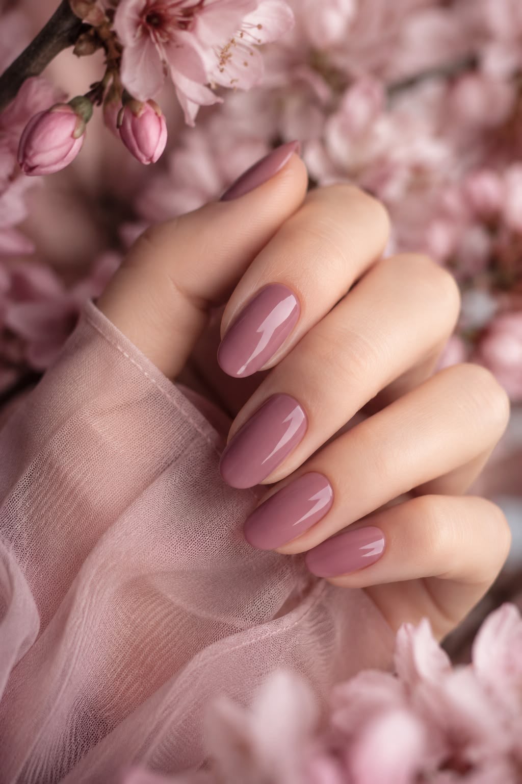 Mauve Pink Short Square Press-On Nails
